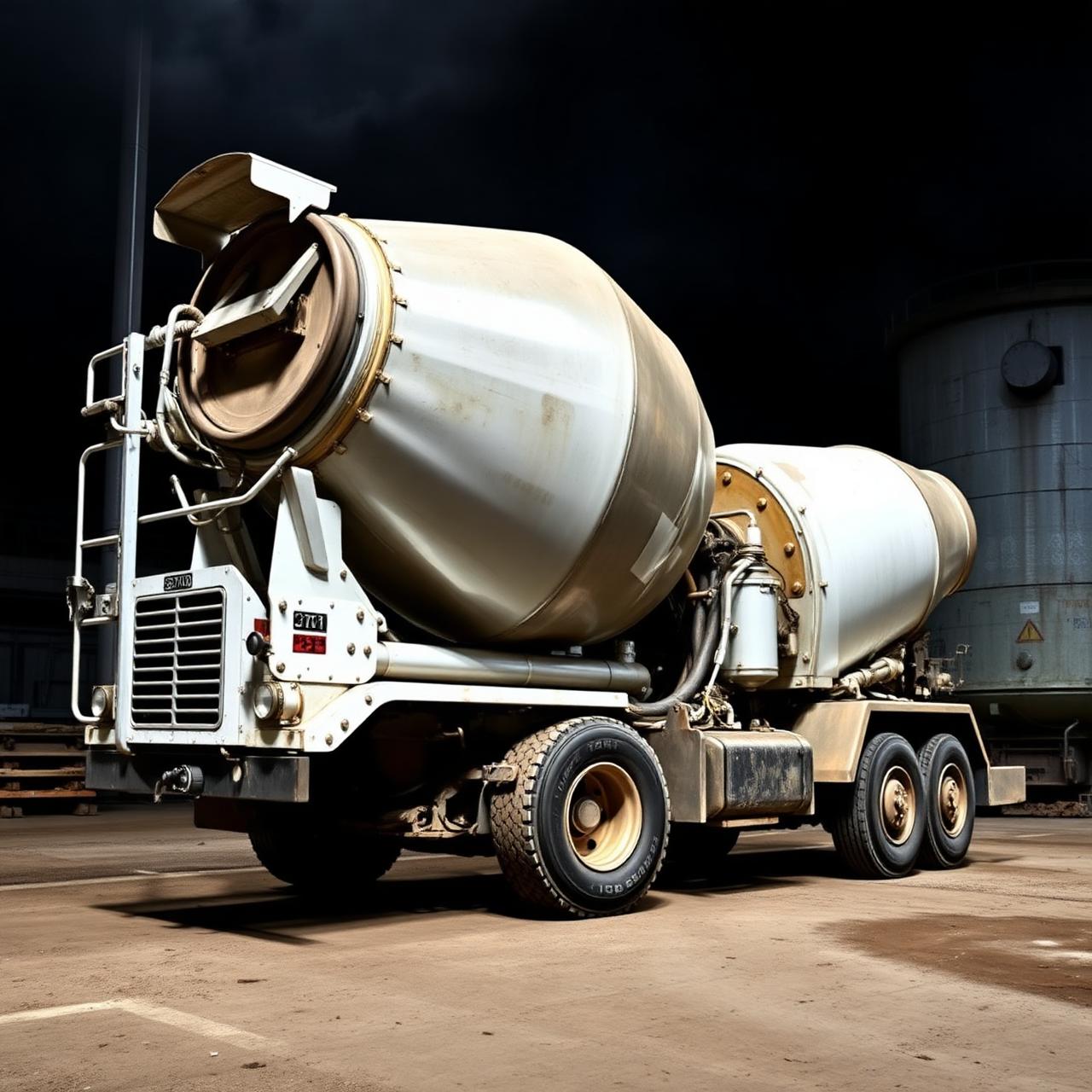 cement truck after