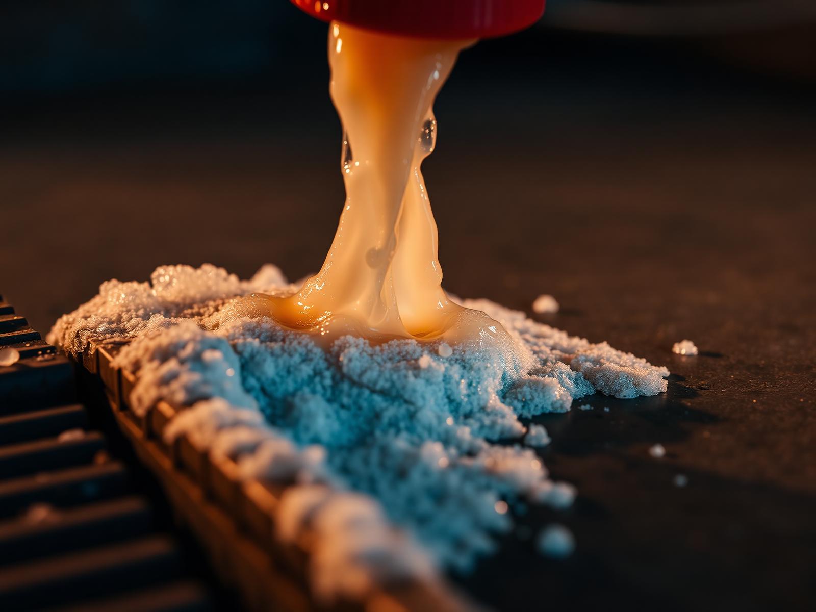 Purge HD foaming action on concrete